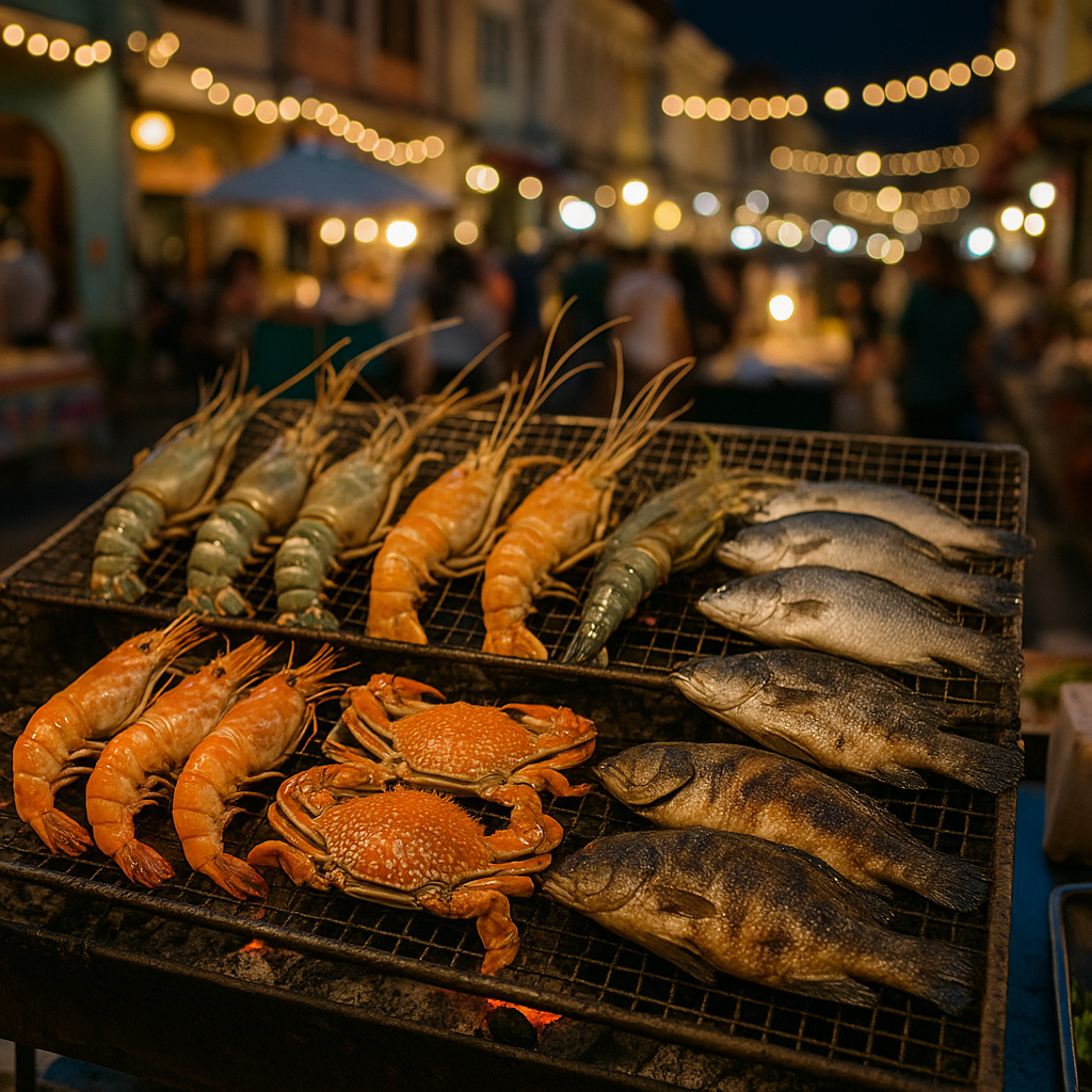 Frisches Seafood BBQ